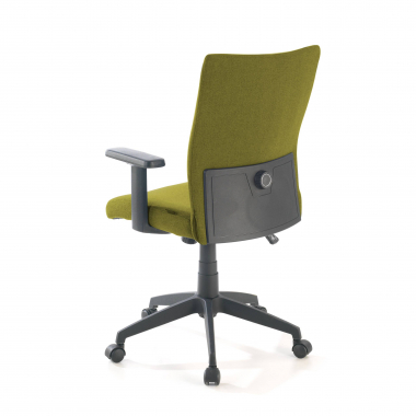 chaise pivotante vert kobe tissu accoudoirs fixes soutien lombaire 8