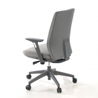 chaise de bureau gris tissu tapisse tissu accoudoirs reglables 3d 8