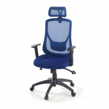 chaise de bureau bleu lake maille accoudoirs reglables 1d soutien lombaire appui tete 8