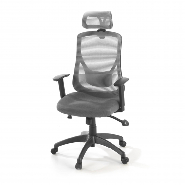 chaise de bureau gris lake maille accoudoirs reglables 1d soutien lombaire appui tete 6