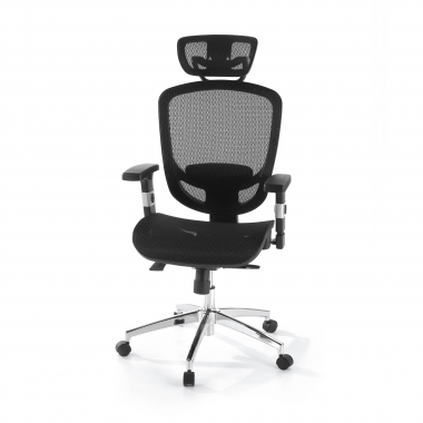 Chaise de bureau Flex, avec accoudoirs et appui-tête