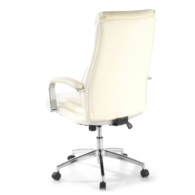 fauteuil de bureau blanc counter simil cuir accoudoirs rembourres 7