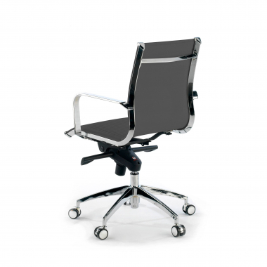 fauteuil de bureau gris structure chromee similicuir simil cuir accoudoirs fixes 8