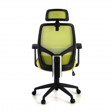 chaise de bureau vert argos maille accoudoirs fixes appui tete 7