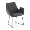 Chaise Salle d'Attente Glamm, Patin, structure en acier