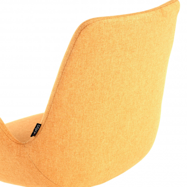 chaise de conference jaune structure pietement luge tissu accoudoirs fixes 4
