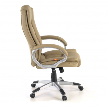 fauteuil de bureau beige baviere simil cuir accoudoirs rembourres 7