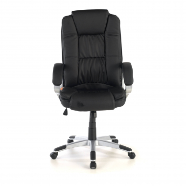 fauteuil de bureau noir baviere simil cuir accoudoirs rembourres 3