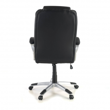 fauteuil de bureau noir baviere simil cuir accoudoirs rembourres 9