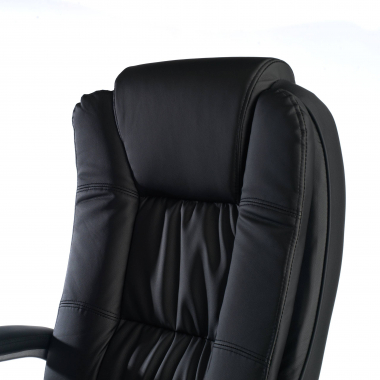 fauteuil de bureau noir baviere simil cuir accoudoirs rembourres 4