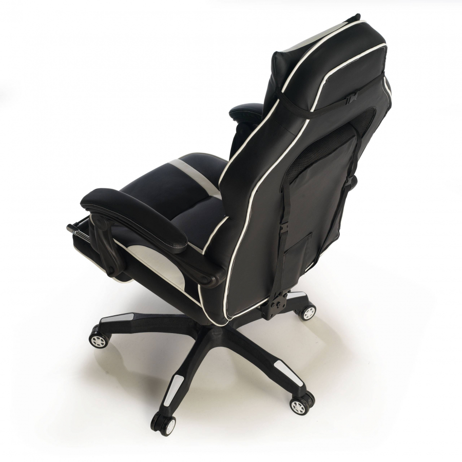 Chaise Gaming avec Repose-pieds Logan, accoudoirs synchronisés
