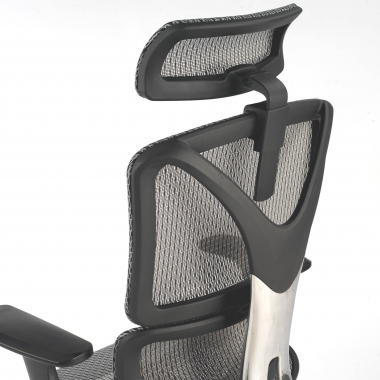 chaise ergonomique gris focus maille accoudoirs reglables 3d soutien lombaire 7