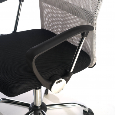 chaise de bureau gris nova maille accoudoirs fixes 5