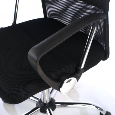 chaise de bureau noir nova maille accoudoirs fixes 5
