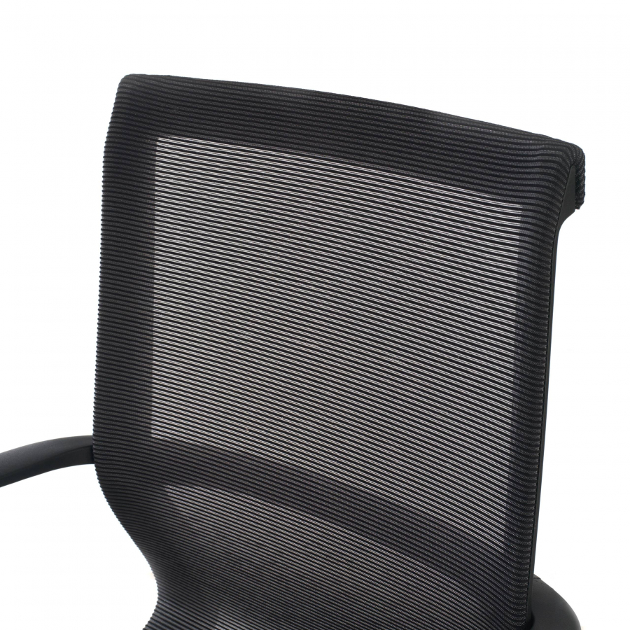 Chaise bureau design Fox black, Dossier Basculant, en Maille
