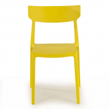 chaise de conference jaune samba plastique sans accoudoirs 3