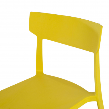chaise de conference jaune samba plastique sans accoudoirs 4