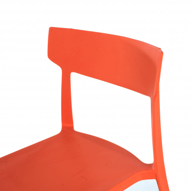 chaise de conference rouge samba plastique sans accoudoirs 4