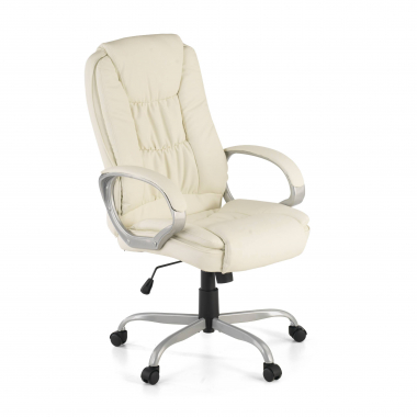 fauteuil de bureau blanc baltimore simil cuir accoudoirs rembourres 1