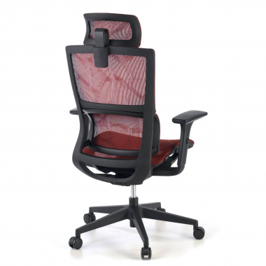 chaise ergonomique rouge winter maille accoudoirs reglables 3d double soutien lombaire appui tete 7
