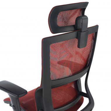 chaise ergonomique rouge winter maille accoudoirs reglables 3d double soutien lombaire appui tete 5