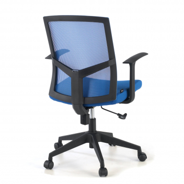chaise pivotante bleu chaise de bureau maille accoudoirs fixes soutien lombaire 7