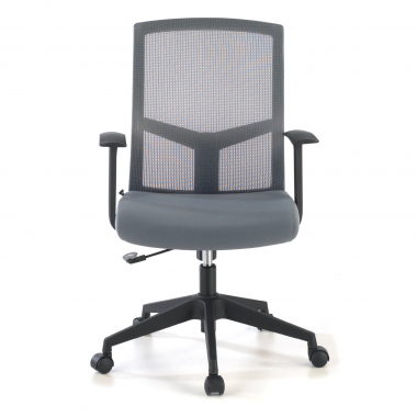 chaise pivotante gris chaise de bureau maille accoudoirs fixes soutien lombaire 9