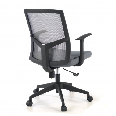 chaise pivotante gris chaise de bureau maille accoudoirs fixes soutien lombaire 8