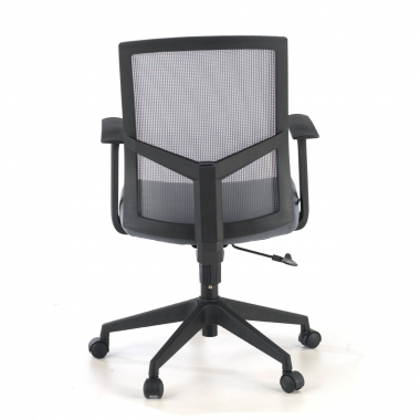chaise pivotante gris chaise de bureau maille accoudoirs fixes soutien lombaire 5