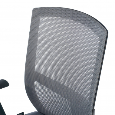 chaise pivotante gris chaise de bureau maille accoudoirs fixes soutien lombaire 6