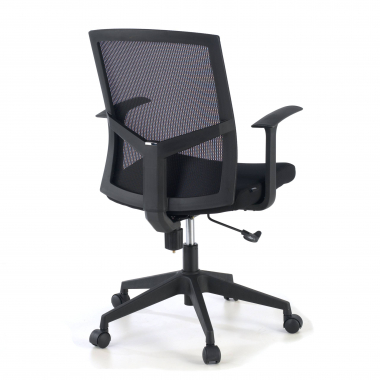 chaise pivotante noir chaise de bureau maille accoudoirs fixes soutien lombaire 7