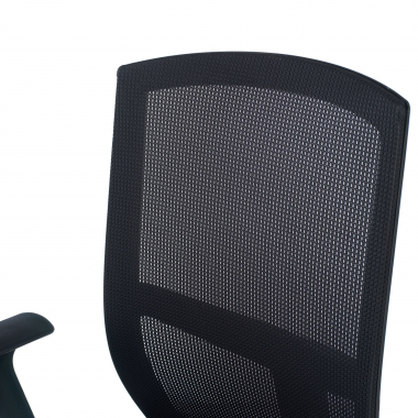 chaise pivotante noir chaise de bureau maille accoudoirs fixes soutien lombaire 5