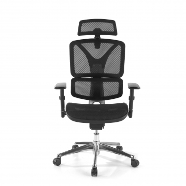 chaise ergonomique noir focus maille accoudoirs reglables 3d soutien lombaire 5