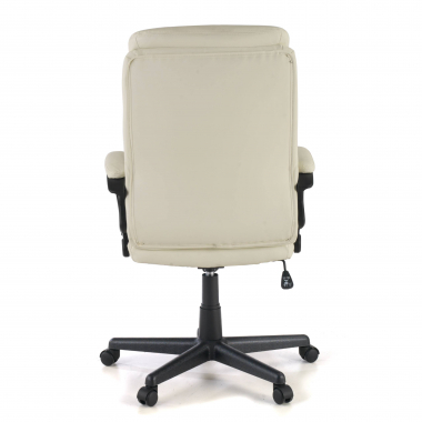 fauteuil de bureau blanc denis simil cuir accoudoirs rembourres 4