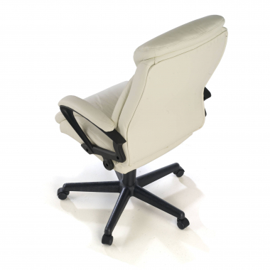 fauteuil de bureau blanc denis simil cuir accoudoirs rembourres 8