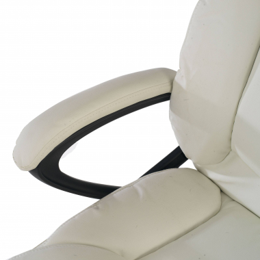 fauteuil de bureau blanc denis simil cuir accoudoirs rembourres 7