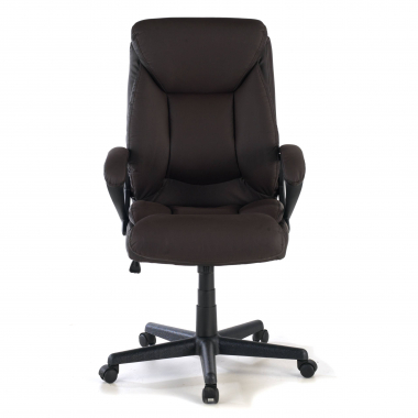 fauteuil de bureau marron denis simil cuir accoudoirs rembourres 3