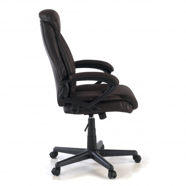 fauteuil de bureau marron denis simil cuir accoudoirs rembourres 8