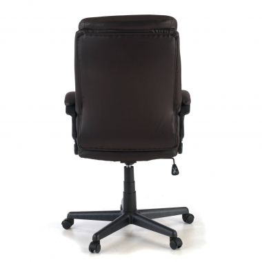 fauteuil de bureau marron denis simil cuir accoudoirs rembourres 7
