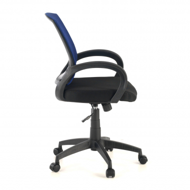 chaise de bureau enfant bleu canton maille accoudoirs fixes 6