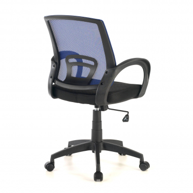 chaise de bureau enfant bleu canton maille accoudoirs fixes 8