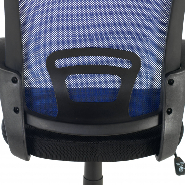 chaise de bureau enfant bleu canton maille accoudoirs fixes 5