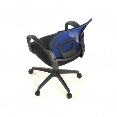 chaise de bureau enfant bleu canton maille accoudoirs fixes 9