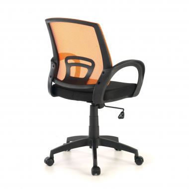 chaise de bureau enfant orange canton maille accoudoirs fixes 6