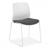 Chaise de Conference Swing, avec accoudoirs, empilable, siège rembourré