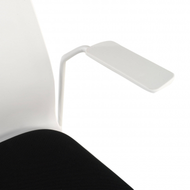 chaise de conference blanc noir chaise avec accoudoirs tissu accoudoirs fixes 7