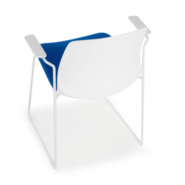 chaise de conference blanc bleu chaise avec accoudoirs tissu accoudoirs fixes 9