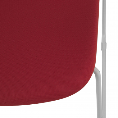 chaise de conference blanc rouge chaise avec accoudoirs tissu accoudoirs fixes 8