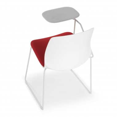 chaise avec tablette blanc rouge chaise avec tablette d ecriture tissu sans accoudoirs 9