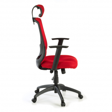 chaise de bureau rouge lake maille accoudoirs reglables 1d soutien lombaire appui tete 7
